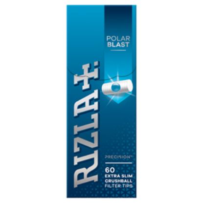 Picture of Rizla polar blast extra Slim Filter Tips 60's x24